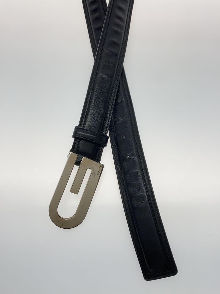 GUCCI belt leather Black plain men's 138590 1766 95 38 Used GUCCI belt leather Black plain men's 138590 1766 95 38 Used