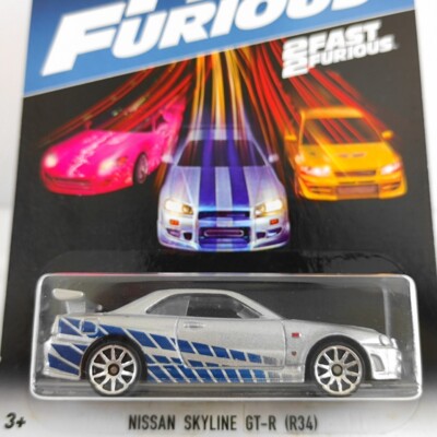 ミニカー HotWheels Fast & Furious skyline R33 R34 Hot Wheels Fast & Furious NISSAN SKYLINE GTR R33 Quick Shifters