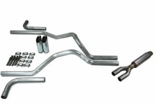 Dodge Ram 1500 Truck 19-25 2.5 Dual Exhaust Kits Glasspack Side Exit Slash Tips Dodge Ram 1500 Truck 19-25 2.5 Dual Exhaust Kits Glasspack Side Exit Slash Tips