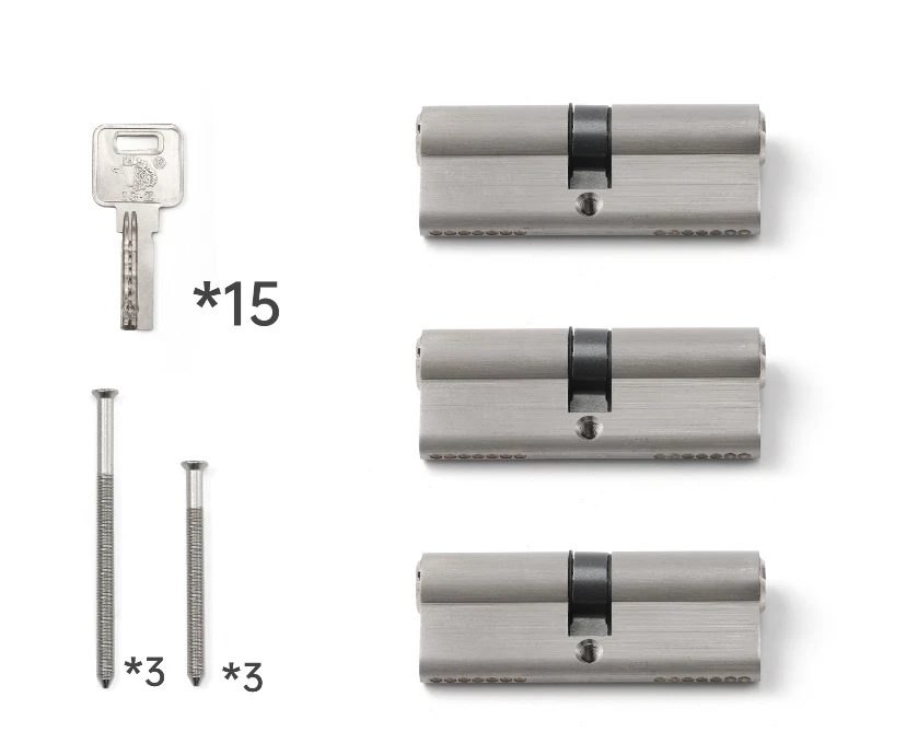 IGZ Zylinderschloss Profilzylinder gleichschließend 3x 70 mm 35/35 NEU