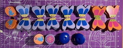 Lot 10 Pairs Castanets! Toys! Music Classroom! Wood & Plastic! Very Good Cond!