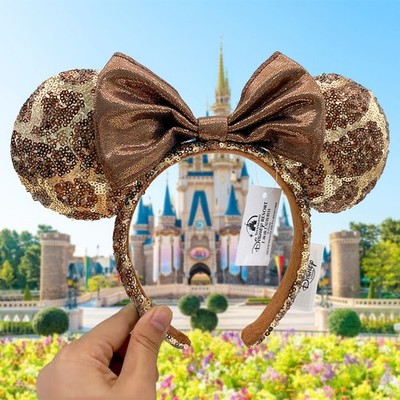 Disney NWT Loungefly Wild About Disney Minnie Mouse Ears Animal Print Headband 84094.jpg main image 3