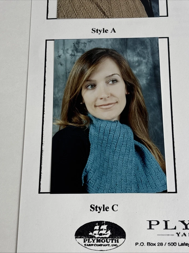 Plymouth Yarn Baby Alpaca Textured Scarf Collection 3 Designs Knitting Pattern - Image 4 of 4