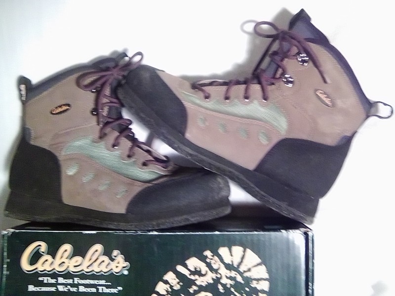 WADING BOOTS CABELAS WADELITE"EXCELLENT"9D"MULITCOLOR! BEST PRICE