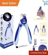 LED Dog Nail Clippers Stainless Steel Medium Large Safety Guard Light Trim