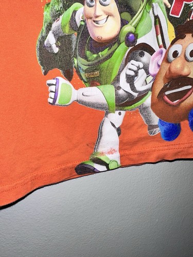 Disney Licensed Kids Toy Story T-Shirt 4T 5T Orange Vintage Buzz Lightyear Woody - Picture 3 of 6
