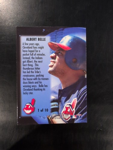ALBERT BELLE 1996 FLEER METAL TITANIUM INSERT CARD #1 CLEVELAND INDIANS - Bild 3 von 3