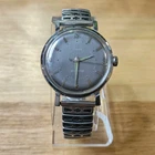 Vintage Timex Self-Wind Men's Automatic Watch Runs Ticks Silver Case Gray