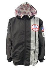Shelby Cobra Black Two Stripe Waterproof Windbreaker