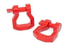 Rough Country Red Forged Steel D-Ring Shackle Set | Pair - RS119