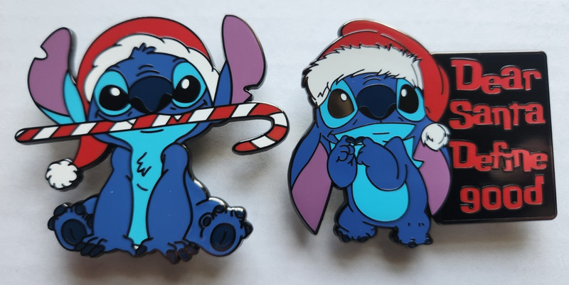 Fantasy Disney Pins Lot Stitch Christmas Candy Cane Dear Santa Define Good #L14