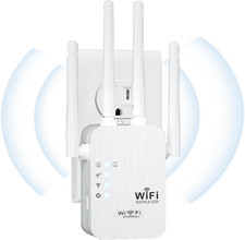 Long Range WiFi Extender Signal Booster Home 40 Devices Internet Boost 9800 Sq