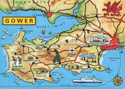 D280649 Gower Burry Inlet Map Judges of Hastings C 2876 1992