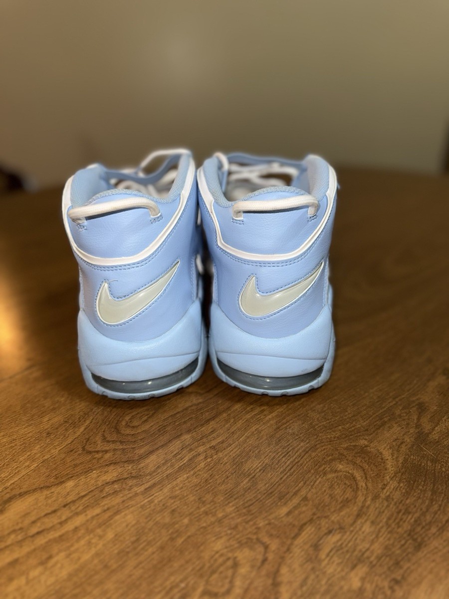 Nike Air More Uptempo White Light Blue Men's Size 15 Mid Top