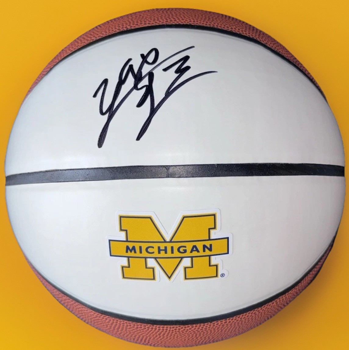YAXEL LENDEBORG PSA / DNA SIGNED AUTOGRAPH COA F/S MICHIGAN LOGO