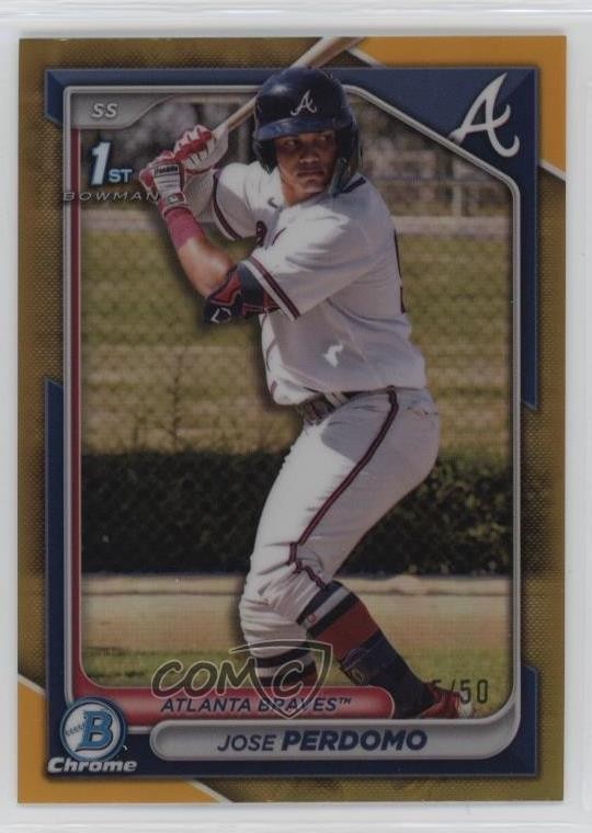 2024 Bowman Chrome Prospects Gold Refractor /50 Jose Perdomo #BCP-220 b4d