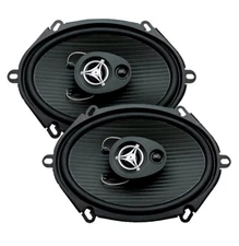 (2) Power Acoustik EF-573 | 5x7 Inch 500W 4 Ohm 3-Way Coaxial Car Audio Speakers
