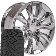 5916 Chrome 20x9 Wheels 27555r20 Rt Tires Set 6x5.5 28et