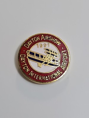 Dayton Air Show Souvenir Lapel Pin 1991 Dayton International Airport Ohio