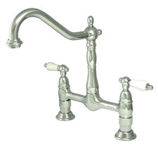 Kingston Brass KS117PL Heritage 1.8 GPM Widespread Bridge - Chrome