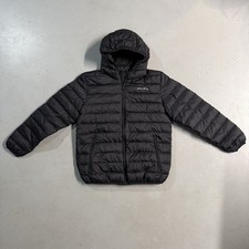 Eddie Bauer Down Filled Puffer Jacket Boys L 14 Hooded Black