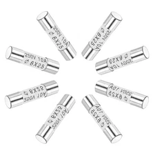 Ceramic Cartridge Fuses 10A 250V 6x25mm Fast Blow for Energy Saving Lamp 8pcs