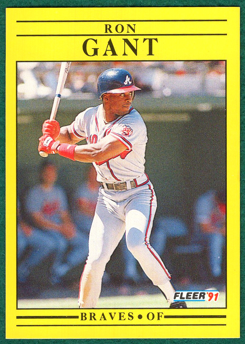 Ron Gant - 1991 Fleer #688 - Atlanta Braves Baseball Card