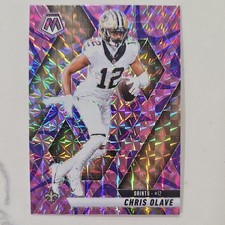 Chris Olave 2025 Panini Mosaic Reactive Purple Mosaic Prizm #92 Saints NFL
