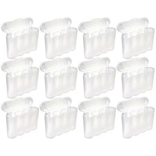 Twelve EBC Battery AA AAA Clear Plastic Battery Storage Case Holder Box USA Ship