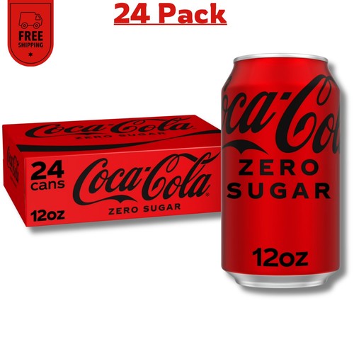 Coca-Cola Zero Sugar Soda Pop Zero Sugar, 12 fl oz, Pack of 24