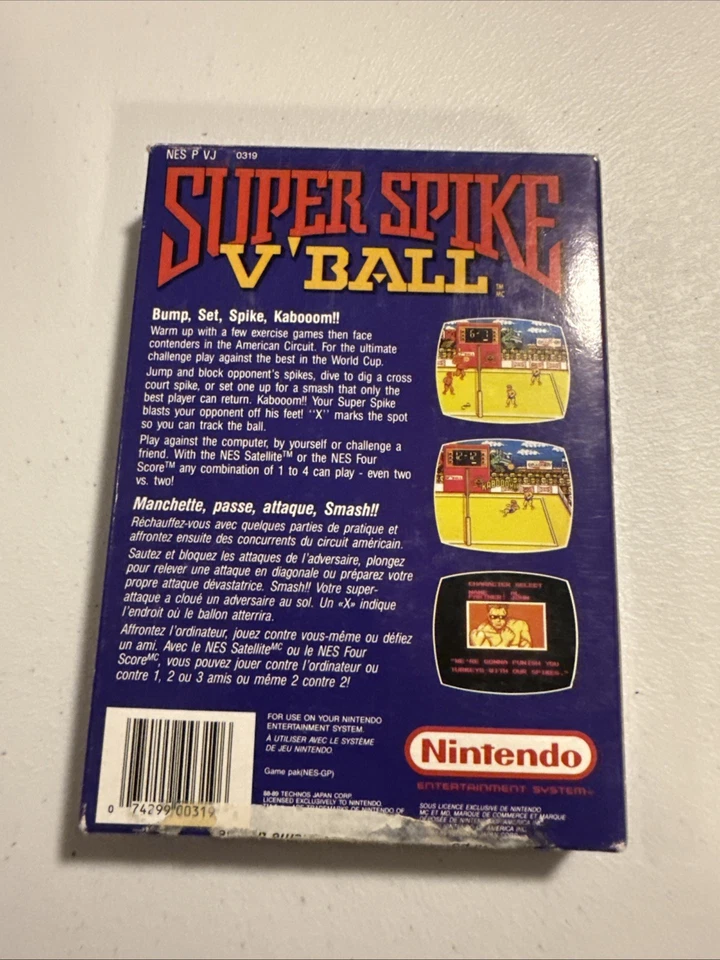 Super Spike V'Ball (Nintendo, 1989) NES Complete CIB Authentic Video Game Works - Image 3 of 4