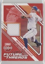 2021 Panini Elite Extra Edition Future Threads Red /49 Michael McGreevy 1b1x