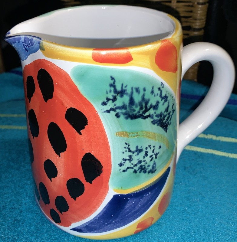 Starbucks Bright Watermelon Handpainted 5" Ciac Italya by Bellini Pitcher Italy