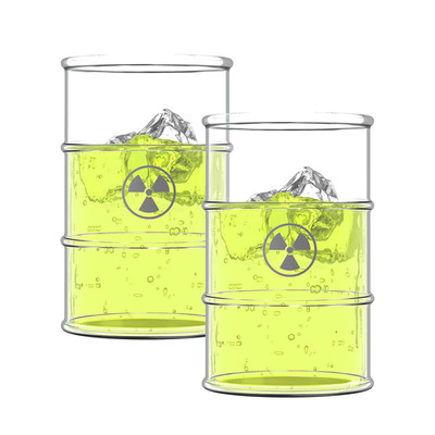Pund'It Pundit Polluted Shatter Resistant Halloween Drink Glasses Set Of 2 16Oz
