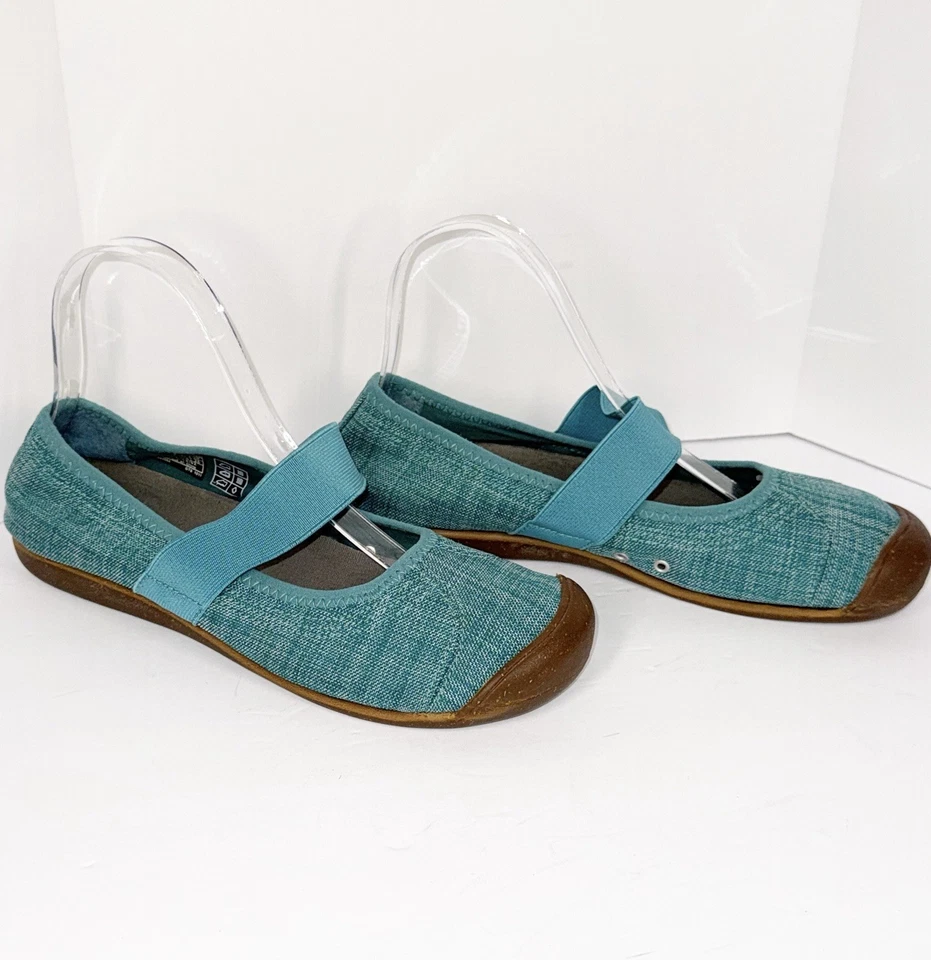 Zapatos de Lona Keen Sienna Mary Jane Turquesa Sin Cordones Deportivos Informales Cómodos Talla 9 Foto 3 de 4