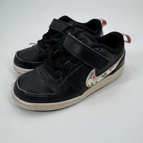 Nike BQ7032 Court Borough scarpe sneakers basse vintage floreali bambina taglia 9C