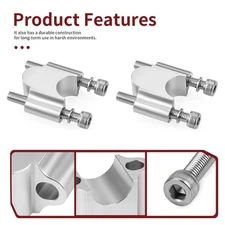 7/8'' Handlebar Risers Bar Kit Mount Clamp 30MM Height for ATV Dirt Bike Yamaha