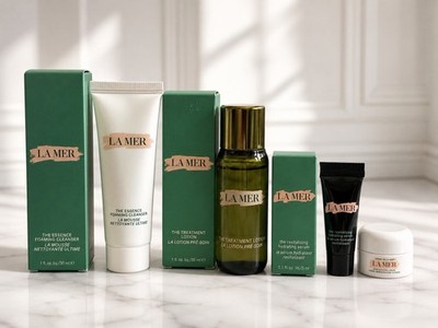 La Mer 4 Pc Travel/Mini Size Skincare Set New In Box Cleanser Lotion Cream Serum