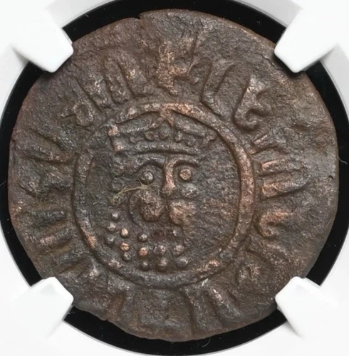 ARMENIA 1198-1219 AD Levon I Tank SCARCE Knights Templar Coin of Crusades NGC VF