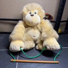 Vintage Circus Circus Las Vegas Gorilla Plush w tags Trapeze Stuffed Animal Tan