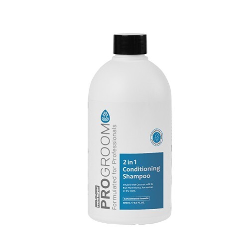 Heiniger ProGroom 2 in 1 Conditioning Shampoo 500ml for Dogs - Adds Body & Shine - Picture 1 of 2