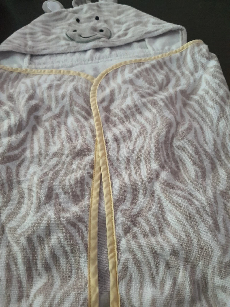 Just Bath Just Born tan Striped Hooded Toddler Children s Bath Towel 28
