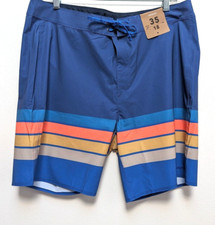 Patagonia Men  s Sz 38 Hydropeak Boardshorts Swim Trunks Blue Striped