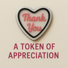 20x Heart Thank You Tokens – Pink Lettering – Mini Gifts, Party Favours