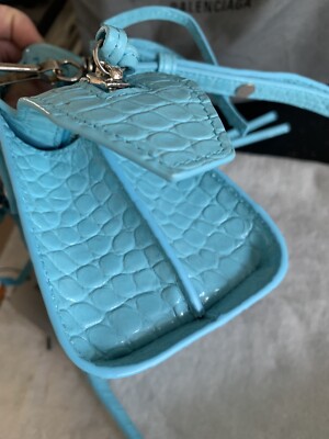 Brand New Balenciaga Classic City Bag Mini Crossbody In Blue