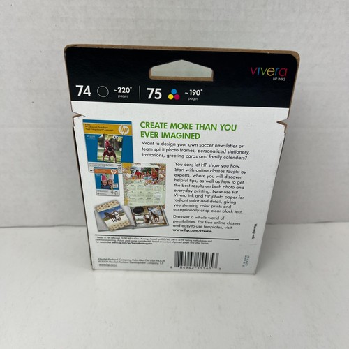 Genuine HP 74 75 Tri-color Combo Ink Cartridge Expiration August 2011 Sealed - Picture 3 of 7