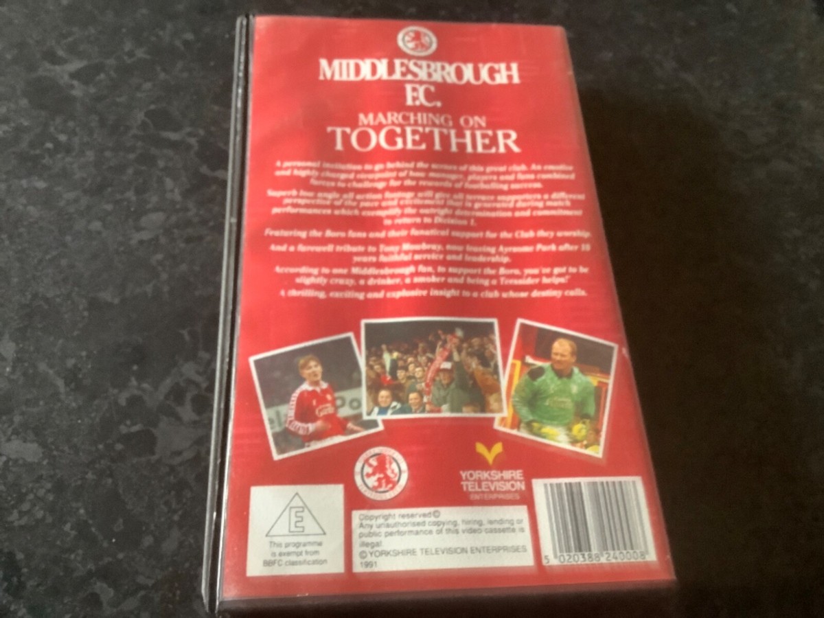 MIDDLESBROUGH football club VHS Video marching on together