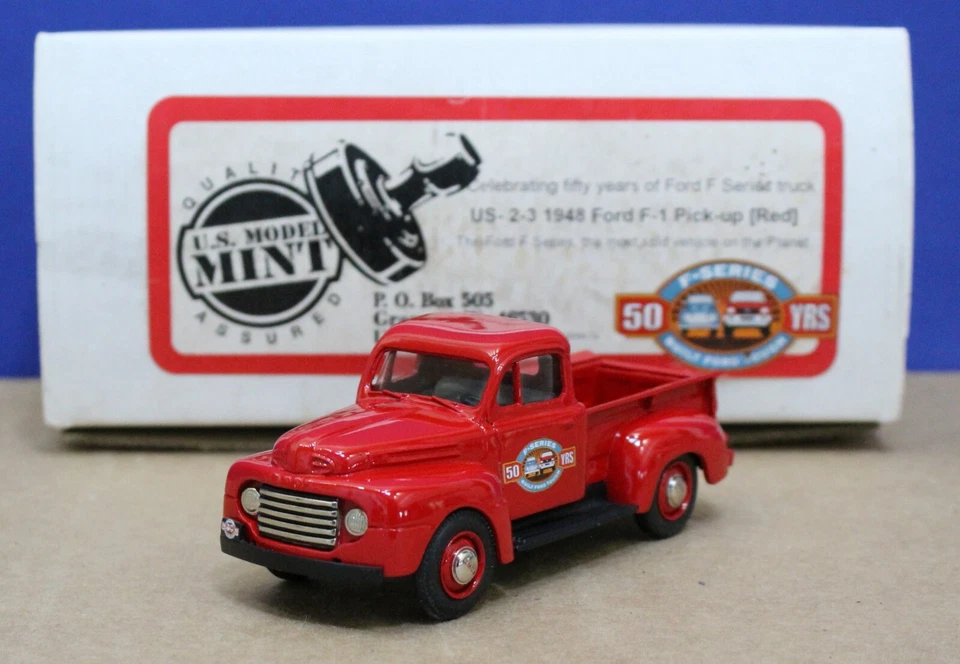 Camioneta Ford F-1 Brooklin modelo estadounidense como nueva US-2-3 1948 50th 1998 1:43 roja caja como nueva Foto 2 de 4