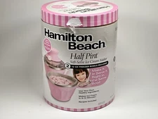 Hamilton Beach HALF PINT Soft Serve ICE CREAM MAKER PINK Frozen Yogurt Sorbet 