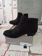 London Fog "Back Alley" black Boots size Youth girls 5M brand new, shelf00r